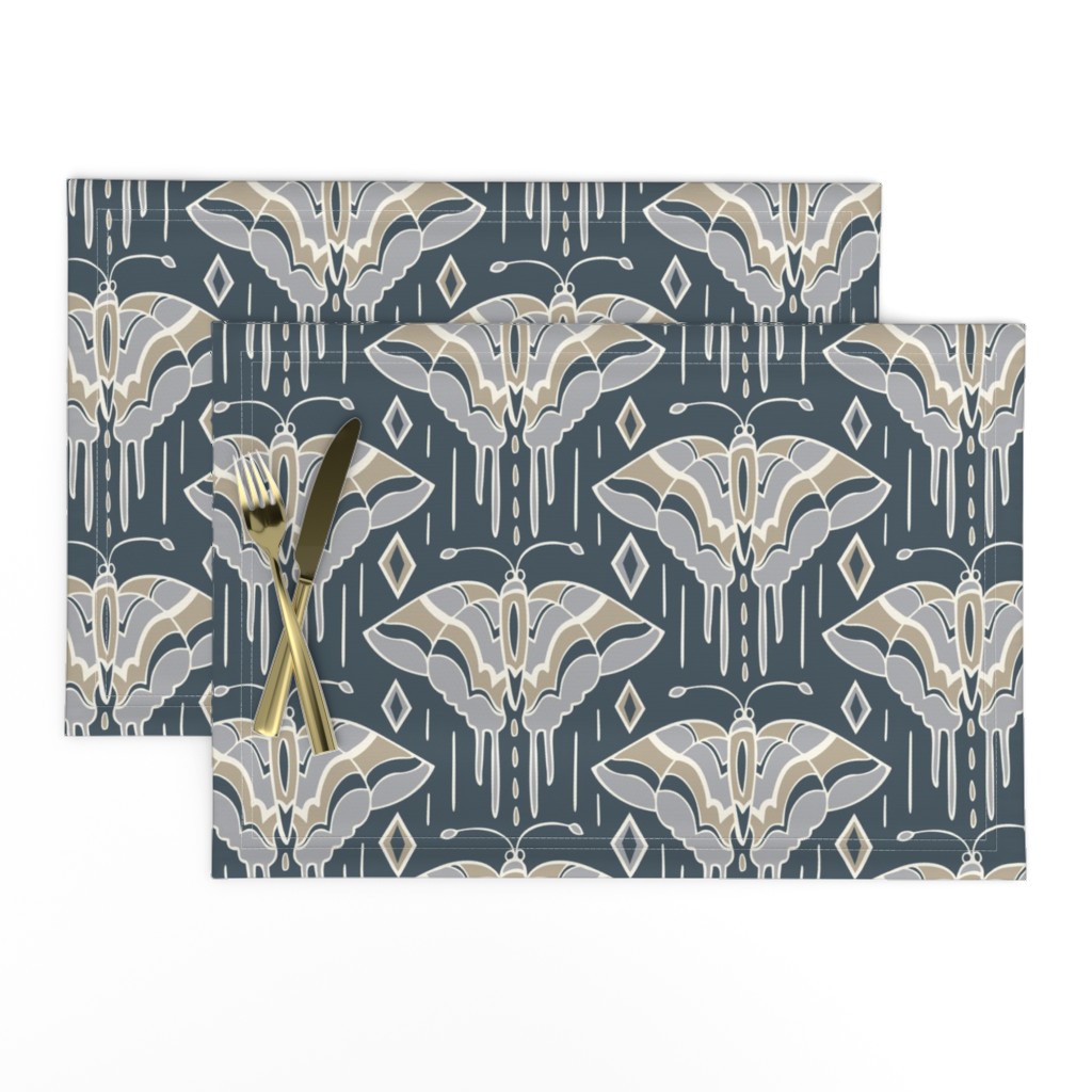 La maison des papillons - Butterflies Custom Blue Grey & Tan 1 