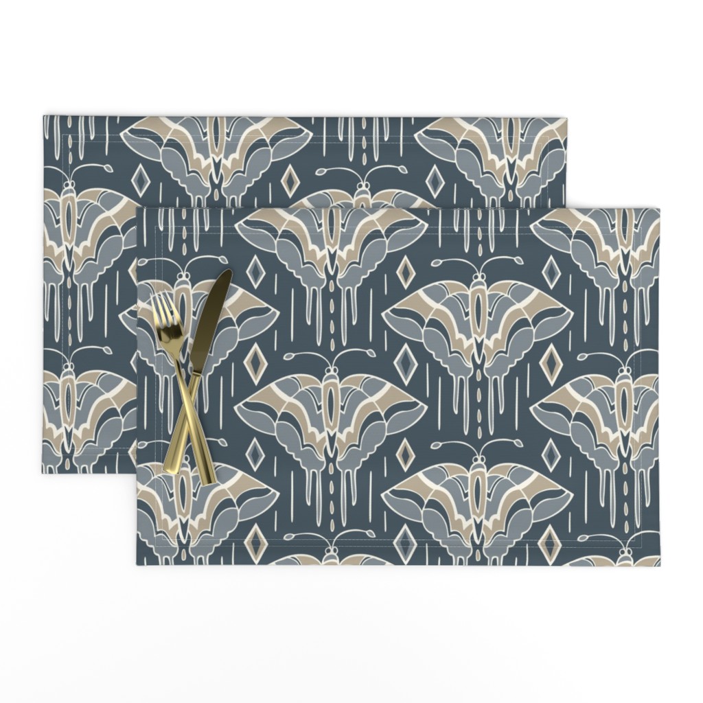 La maison des papillons - Butterflies Custom Blue Grey & Tan 2