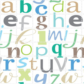 Alphabet Letters in Squares