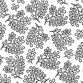 Spring Sprigs Pattern B & W