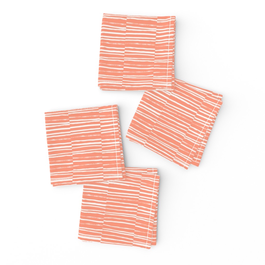 painted stripes coral blush girls stripe coordinate