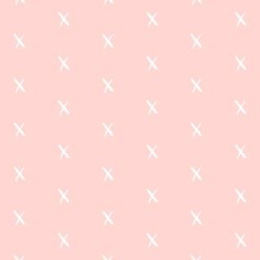 light pink blush cross x plus sign cute baby girls coordinate 