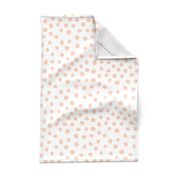 dots painted dots pastel peach light peach nursery baby blush 