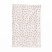 dots painted dots pastel peach light peach nursery baby blush 