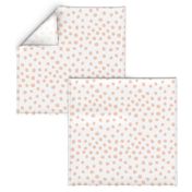 dots painted dots pastel peach light peach nursery baby blush 