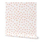 dots painted dots pastel peach light peach nursery baby blush 