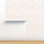 dots painted dots pastel peach light peach nursery baby blush 