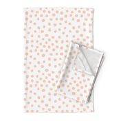 dots painted dots pastel peach light peach nursery baby blush 