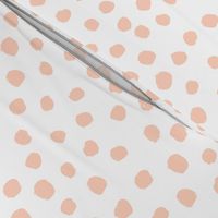 dots painted dots pastel peach light peach nursery baby blush 