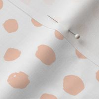 dots painted dots pastel peach light peach nursery baby blush 