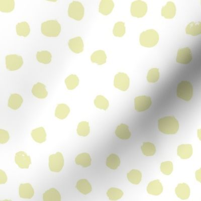 painted dots lemon yellow tender yellow pale yellow pastel cute baby nursery