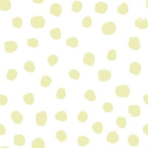 painted dots lemon yellow tender yellow pale yellow pastel cute baby nursery