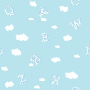 Alphabet Clouds - Baby Blue Sky