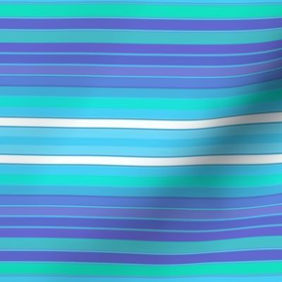 Blue Aqua Purple Horizontal Stripe