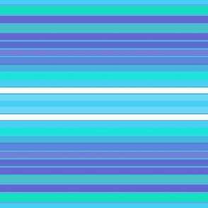 Blue Aqua Purple Horizontal Stripe