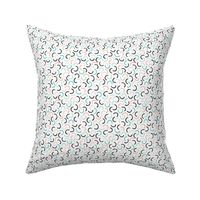 Abstract circles mint and coral geometric design scandinavian memphis style XS