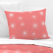 Retro Pink Dandelion Clocks