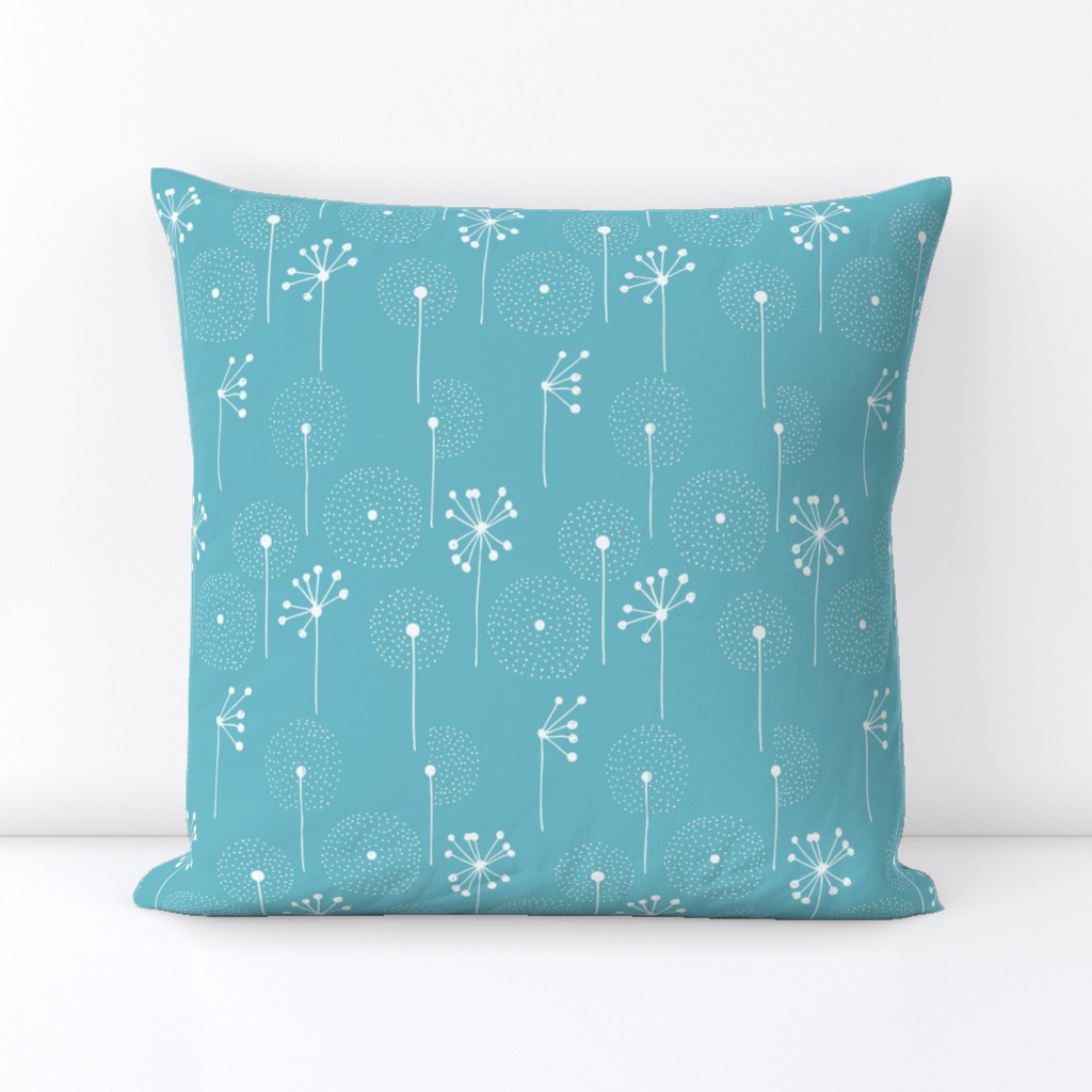 Scandinavian dandelion flower blossom garden summer fall blue