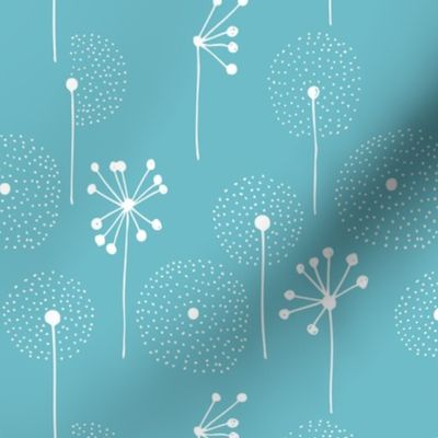 Scandinavian dandelion flower blossom garden summer fall blue