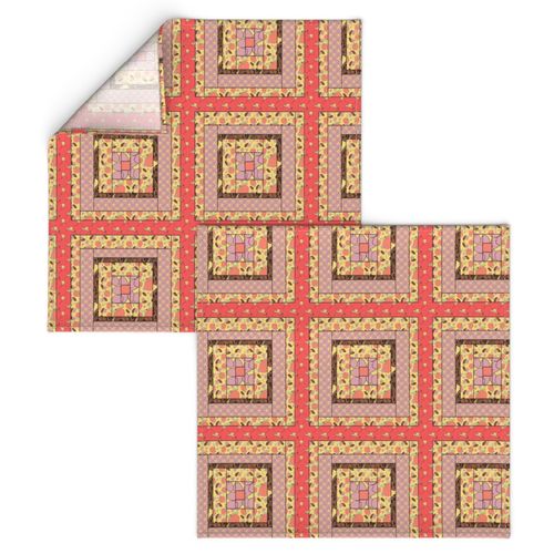 Peach Quilt Block 2