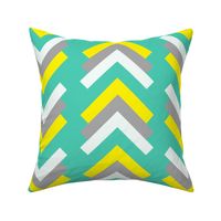 boomerang aqua yellow grey