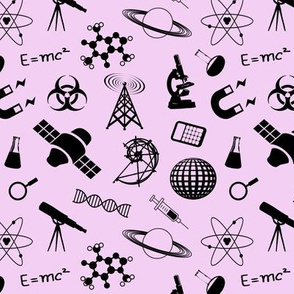 Science Symbols on Pink // Small
