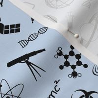 Science Symbols on Light Blue // Small