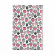  Strawberries Strawberry Geometric on  White