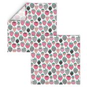  Strawberries Strawberry Geometric on  White