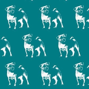 Pug on Turquoise // Small