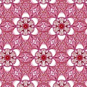 Custom Raspberry Pink Hearts and Flowers