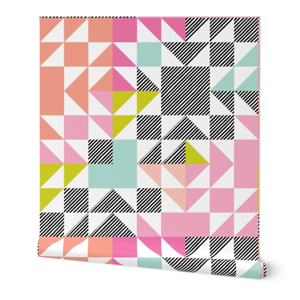 puzzle wholecloth // neon brights