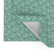 Cute Unicorn Rainbow in Mint Tiny 0,75 inch