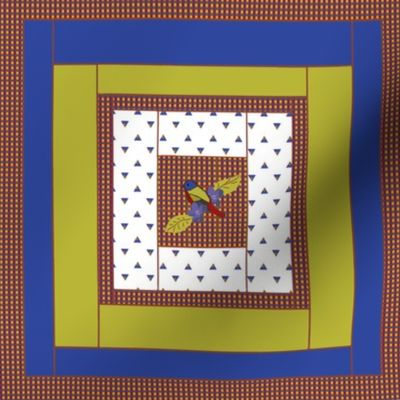 Painted Bunting Quilt Block 2