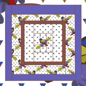 Painted Bunting Quilt Block 3