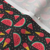 Watermelon summer ice cream party black (small)