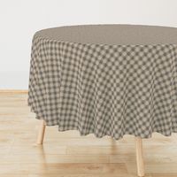 Medium - Grey and Taupe Diagonal Plaid