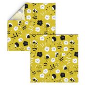 Hot summer flowers sweet mustard yellow white blossom for girls