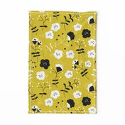 Hot summer flowers sweet mustard yellow white blossom for girls