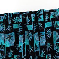 Marijuana Leaf Turquoise Squares