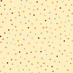 Yellow Polka Dots Fabric, Wallpaper and Home Decor