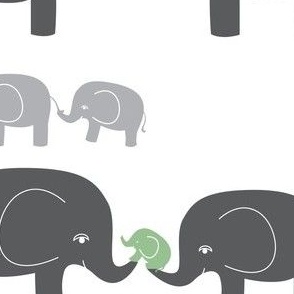 Elephants (in gray/sage)