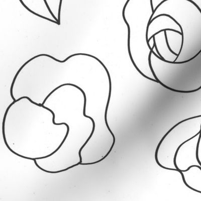 Flower drawing (black on white)