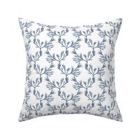 Sea Plant Life, Interwoven, Dark Navy Blue (medium-sized version)