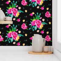 Vintage Rose Garden - Black