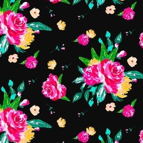 Vintage Rose Garden - Black