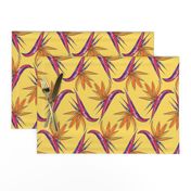 Birds of Paradise on Yellow