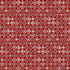 gears in red and white