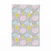 Circles dots and spots raw abstract brush strokes memphis scandinavian style multi color XS