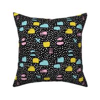 Strokes dots cross and spots raw abstract brush strokes memphis scandinavian style multi color SMALL
